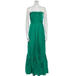 Zac Posen Green Strapless Gown